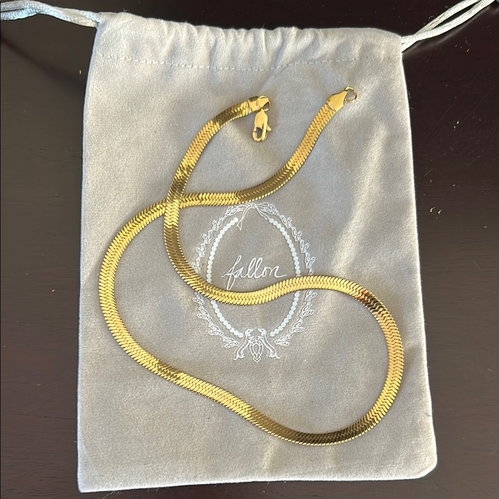 Authentic Fallon “Hailey” gold chain necklace